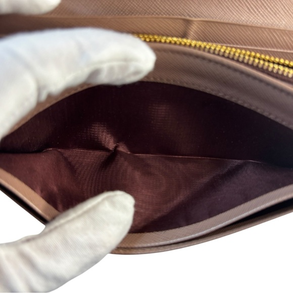 Prada Saffiano Leather Continental Wallet – Mauve - Picture 5 of 15